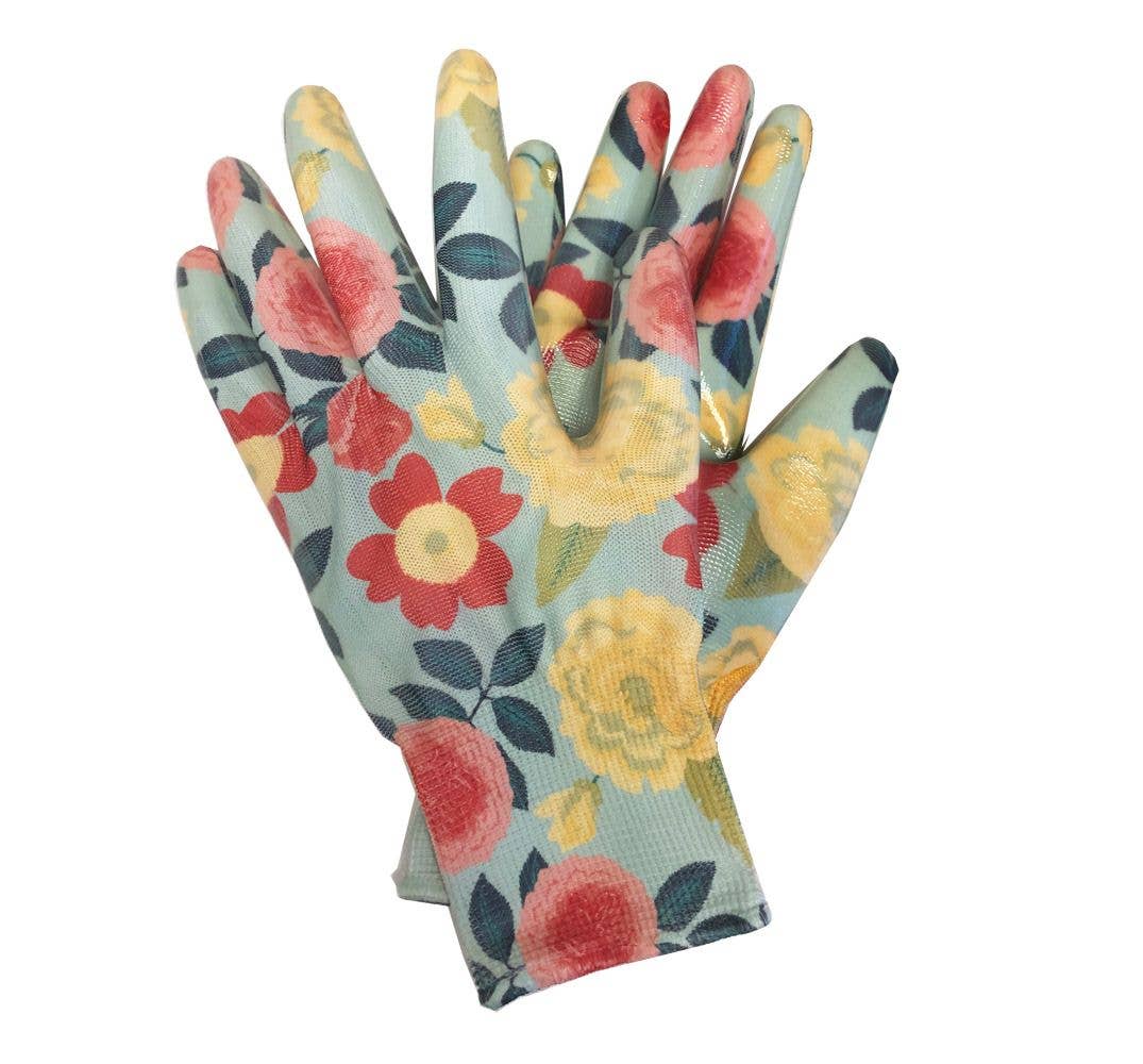 Floral on sale gardening gloves