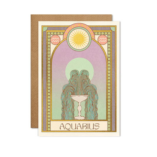 Aquarius Zodiac Card