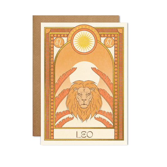 Leo Zodiac Card