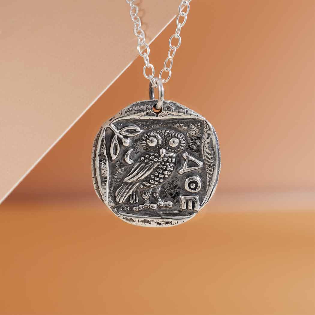 Ancient Athena's Owl Coin Necklace