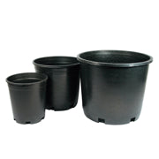 Plastic Growers Pot Black Hard Plastic