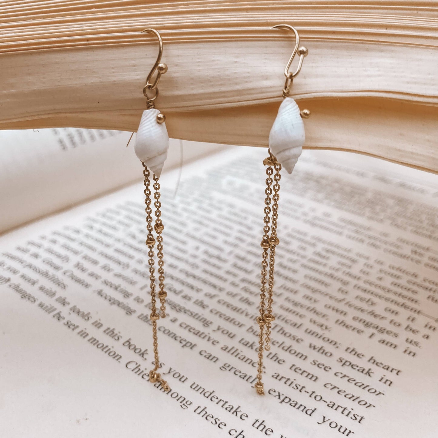 Dainty Mermaid Shell Earrings