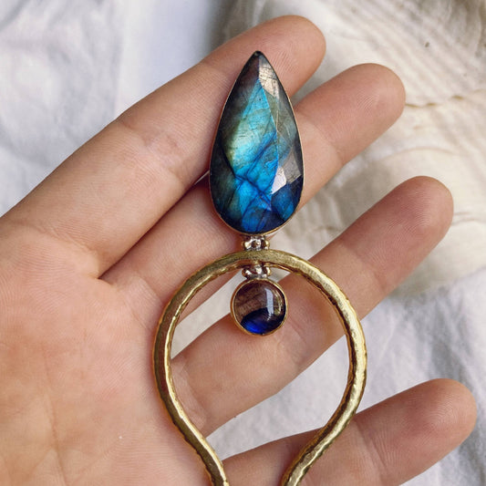 Labradorite Hair Pin