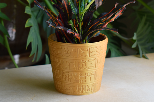 Hieroglyphics Egyptian Planter Pot 4" | GLU3D 3D